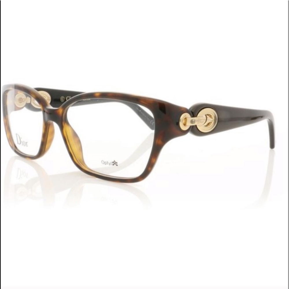 Christian Dior Tortoise Gold Tone FRAMES w/Case